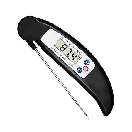 Instant-Read Stainless Steel Digital Meat And Poultry Thermometer, Black